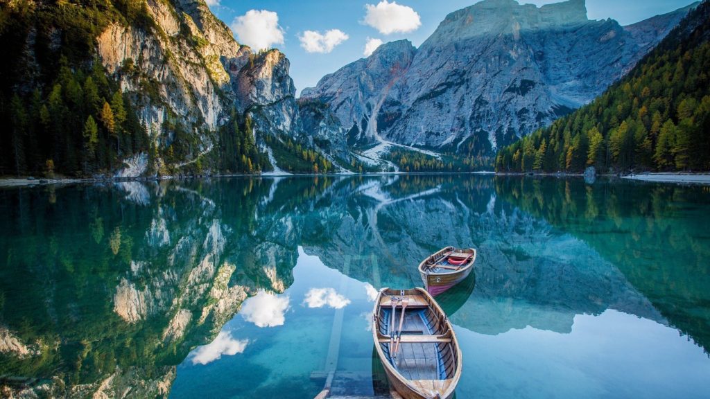 Mountain and boat